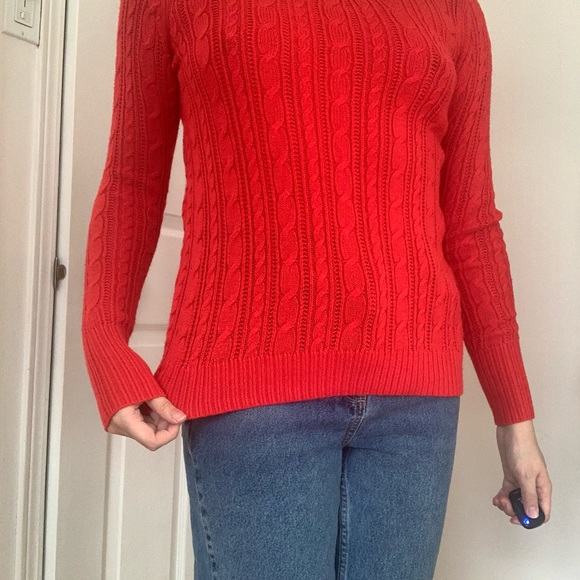Cable Knit Red Sweater - Picture 4 of 4